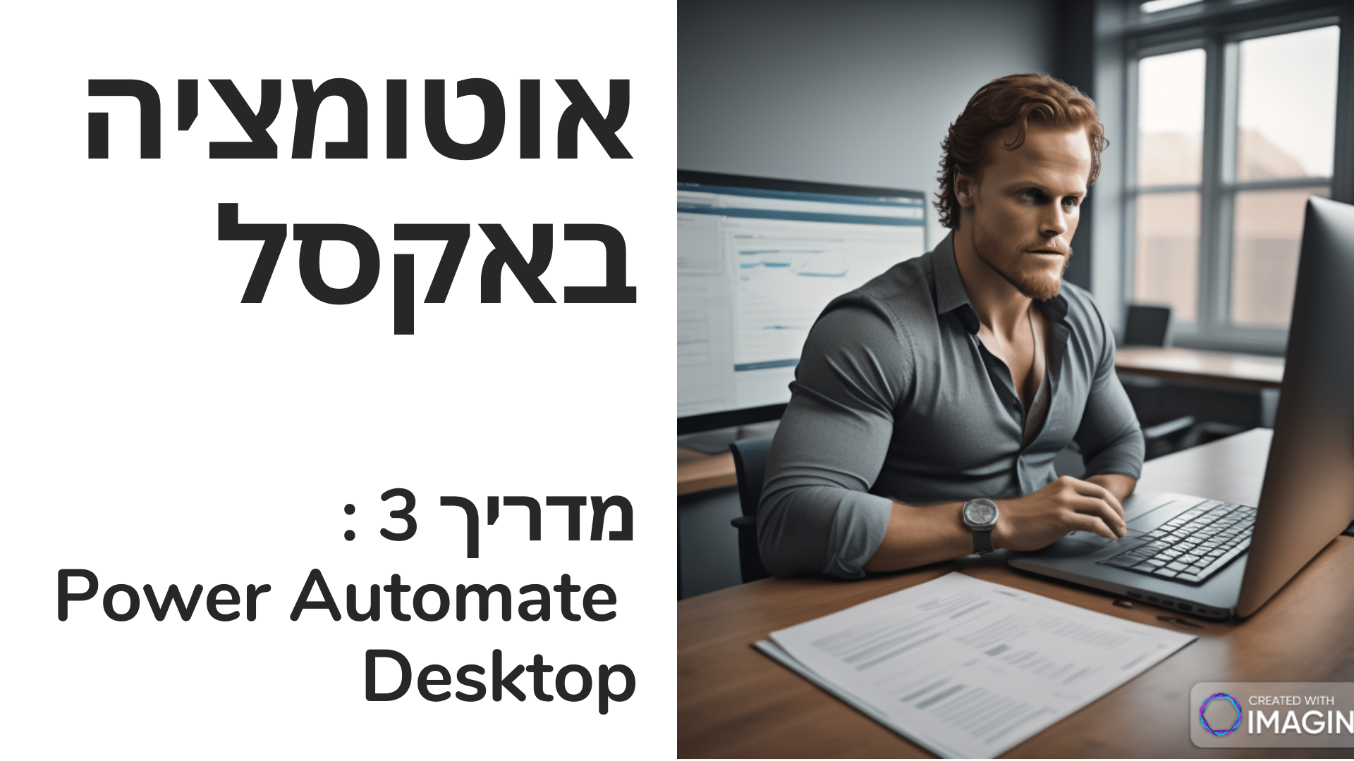 讗讜讟讜诪爪讬讛 讘- Excel. 诪讚专讬讱 3 注诇 Power Automate Desktop