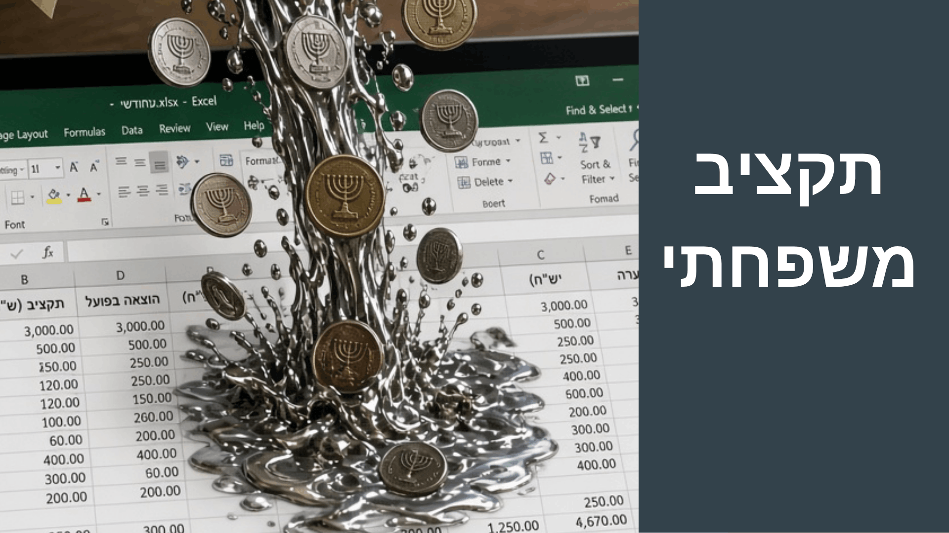 מחשבון תקציב משפחתי באקסל